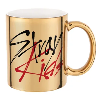 Stray Kids, Mug ceramic, gold mirror, 330ml