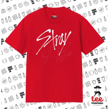 Stray Kids, Κλασικό T-Shirt, διπλής ραφής, χωρίς πλευρικές ραφές ΚΟΚΚΙΝΟ από 100% βαμβάκι. Vegan & OEKO-TEX πιστοποιημένο.