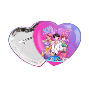 Huntrix Saja Boys, Κονκάρδα παραμάνα καρδιά (57x52mm)