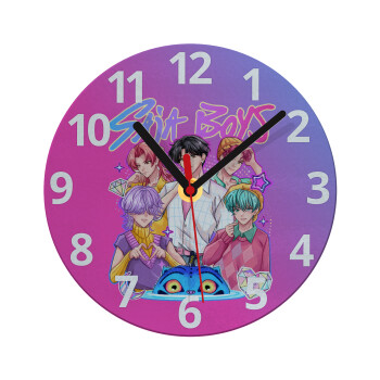 Huntrix Saja Boys, Ρολόι τοίχου γυάλινο (20cm)