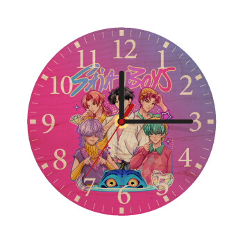 Huntrix Saja Boys, Ρολόι τοίχου ξύλινο plywood (20cm)