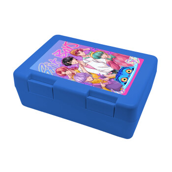 Huntrix Saja Boys, Παιδικό δοχείο κολατσιού ΜΠΛΕ 185x128x65mm (BPA free πλαστικό)