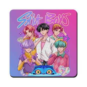 Huntrix Saja Boys, Τετράγωνο μαγνητάκι ξύλινο 9x9cm