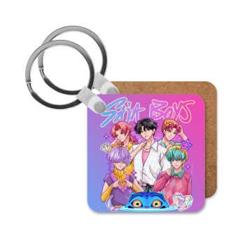 Huntrix Saja Boys, Μπρελόκ Ξύλινο τετράγωνο MDF