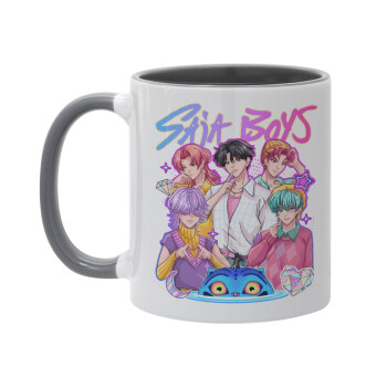 Huntrix Saja Boys, Κούπα χρωματιστή γκρι, κεραμική, 330ml