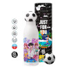 Soccer Metal mug thermos, double wall, 550ml