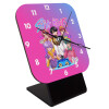 Quartz Wooden table clock with hands (10cm)
