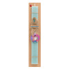 Easter Set, wooden keychain & aromatic flat Easter candle (30cm) (TURQUOISE)