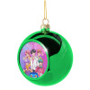 Green Christmas tree ornament ball 8cm
