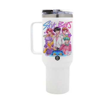 Huntrix Saja Boys, Mega Tumbler με καπάκι, διπλού τοιχώματος (θερμό) 1,2L