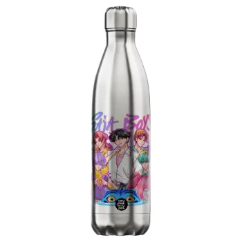 Huntrix Saja Boys, Μεταλλικό παγούρι θερμός Inox (Stainless steel), διπλού τοιχώματος, 750ml