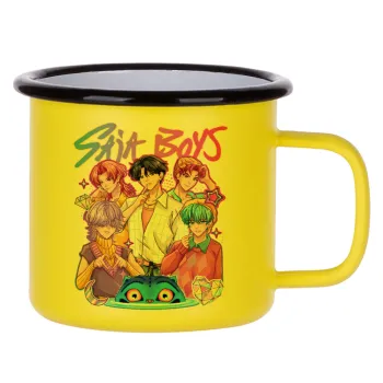 Huntrix Saja Boys, Metallic enamel MATT Yellow cup 360ml