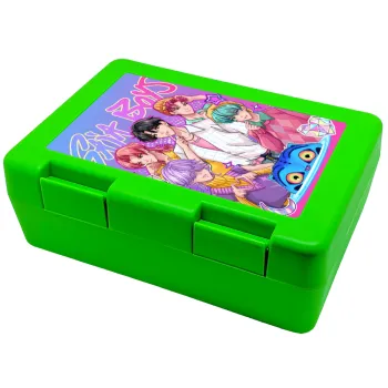 Huntrix Saja Boys, Παιδικό δοχείο κολατσιού ΠΡΑΣΙΝΟ 185x128x65mm (BPA free πλαστικό)