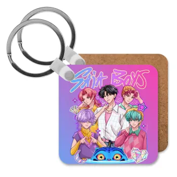 Huntrix Saja Boys, Μπρελόκ Ξύλινο τετράγωνο MDF