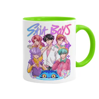Huntrix Saja Boys, Mug colored light green, ceramic, 330ml