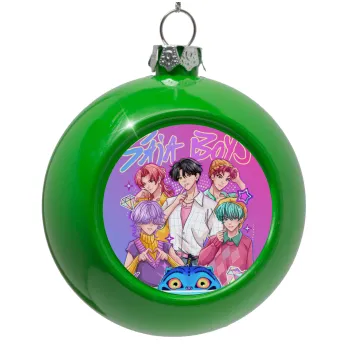 Huntrix Saja Boys, Green Christmas tree ornament bauble 8cm