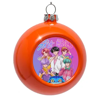 Huntrix Saja Boys, Στολίδι Χριστουγεννιάτικη μπάλα δένδρου Πορτοκαλί 8cm