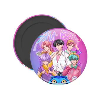 Huntrix Saja Boys, Μαγνητάκι ψυγείου στρογγυλό διάστασης 5cm