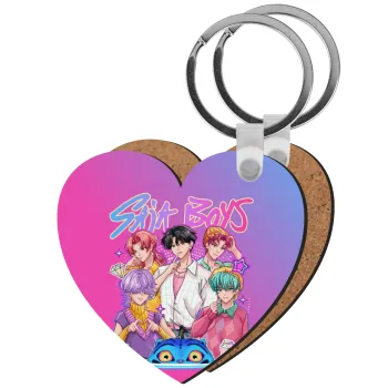 Huntrix Saja Boys, Μπρελόκ Ξύλινο καρδιά MDF