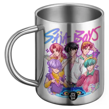 Huntrix Saja Boys, Ανοξείδωτη Μεταλλική Κούπα 450ml - Διπλού Τοιχώματος