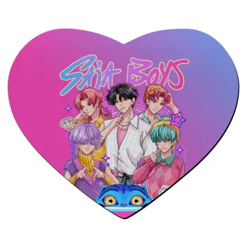 Huntrix Saja Boys, Mousepad heart 23x20cm