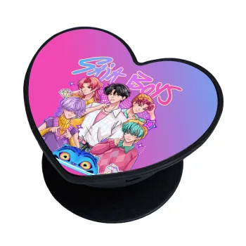 Huntrix Saja Boys, Phone Holders Stand  καρδιά Μαύρο Βάση Στήριξης Κινητού στο Χέρι