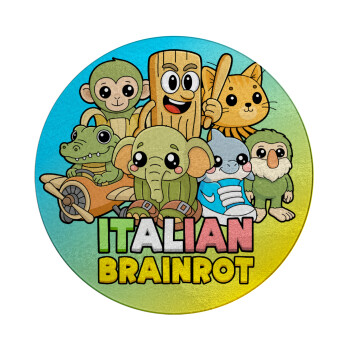 Italian Brainrot friends, Επιφάνεια κοπής γυάλινη στρογγυλή (30cm)