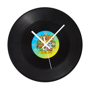 Italian Brainrot friends, Ρολόι τοίχου Βινύλιο (30cm)