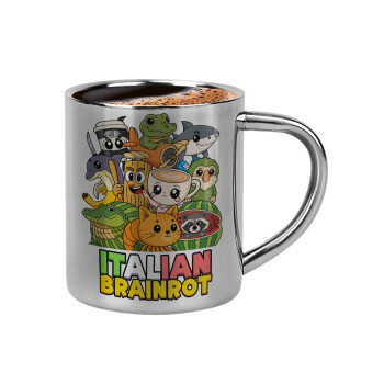Italian Brainrot friends, Κουπάκι μεταλλικό διπλού τοιχώματος για espresso (220ml)