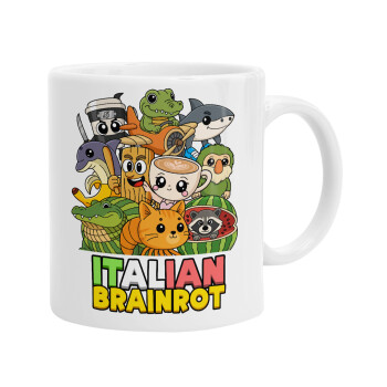 Italian Brainrot friends, Ceramic coffee mug, 330ml