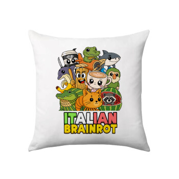 Italian Brainrot friends, Sofa cushion 40x40cm includes filling