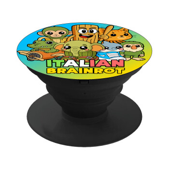 Italian Brainrot friends, Phone Holders Stand  Black Hand-held Mobile Phone Holder