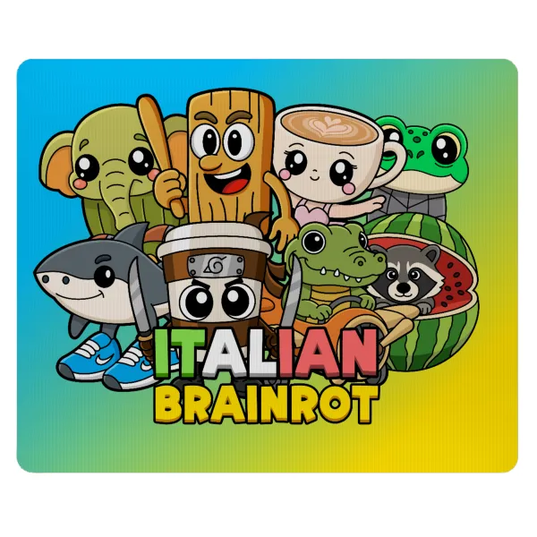 Italian Brainrot friends — Mousepad rect 23x19cm