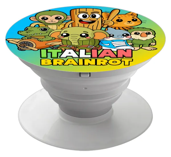 Italian Brainrot friends — Phone Holders Stand  White Hand-held Mobile Phone Holder