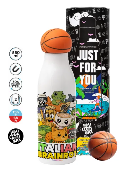 Italian Brainrot friends — Bascetball Metal mug thermos, double wall, 550ml