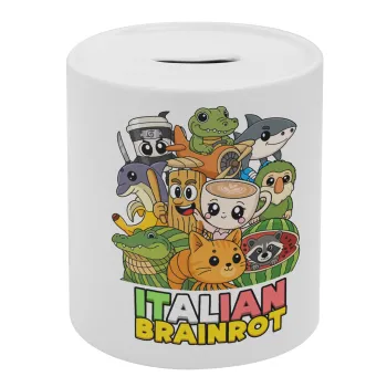 Italian Brainrot friends, Κουμπαράς πορσελάνης με τάπα