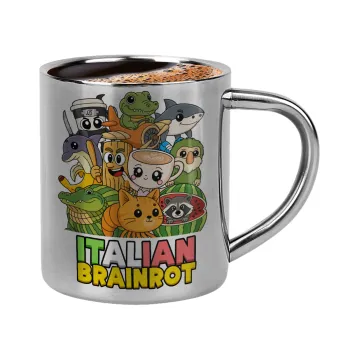 Italian Brainrot friends, Κουπάκι μεταλλικό διπλού τοιχώματος για espresso (220ml)