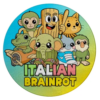Italian Brainrot friends, Επιφάνεια κοπής γυάλινη στρογγυλή (30cm)