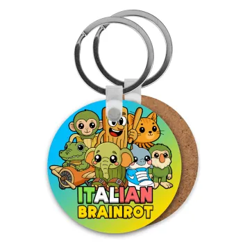 Italian Brainrot friends, Μπρελόκ Ξύλινο στρογγυλό MDF Φ5cm