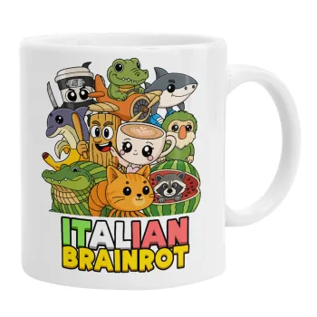 Italian Brainrot friends, Ceramic coffee mug, 330ml