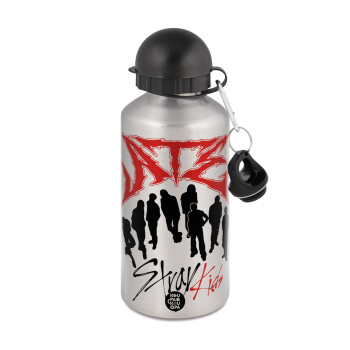 Stray Kids Boy band, Μεταλλικό παγούρι νερού, Ασημένιο, αλουμινίου 500ml