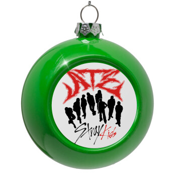 Stray Kids Boy band, Green Christmas tree ornament bauble 8cm