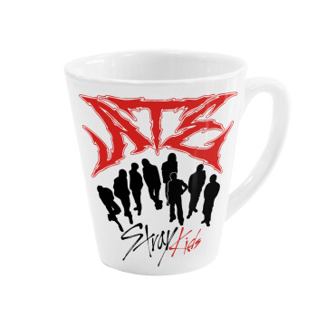 Stray Kids Boy band, Κούπα κωνική Latte Λευκή, κεραμική, 300ml