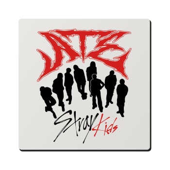Stray Kids Boy band, Τετράγωνο μαγνητάκι ξύλινο 6x6cm