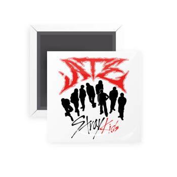 Stray Kids Boy band, Μαγνητάκι ψυγείου τετράγωνο διάστασης 5x5cm