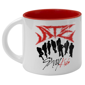 Stray Kids Boy band, Κούπα κεραμική 400ml Λευκή/Κόκκινη