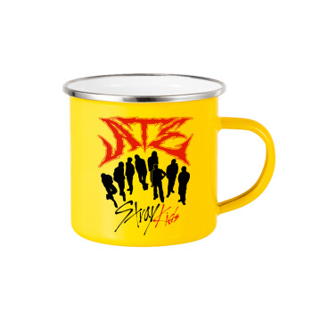 Stray Kids Boy band, Yellow Enamel Metallic Cup 360ml