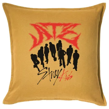 Stray Kids Boy band, Sofa cushion YELLOW 50x50cm includes filling
