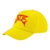 Child's Baseball Cap, 100% Cotton Twill, Yellow (COTTON, CHILD, UNISEX, ONE SIZE)