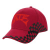 Adult Cap RACING Ultimate Red/Black, (100% COTTON DRILL, ADULT, UNISEX, ONE SIZE ADULT)